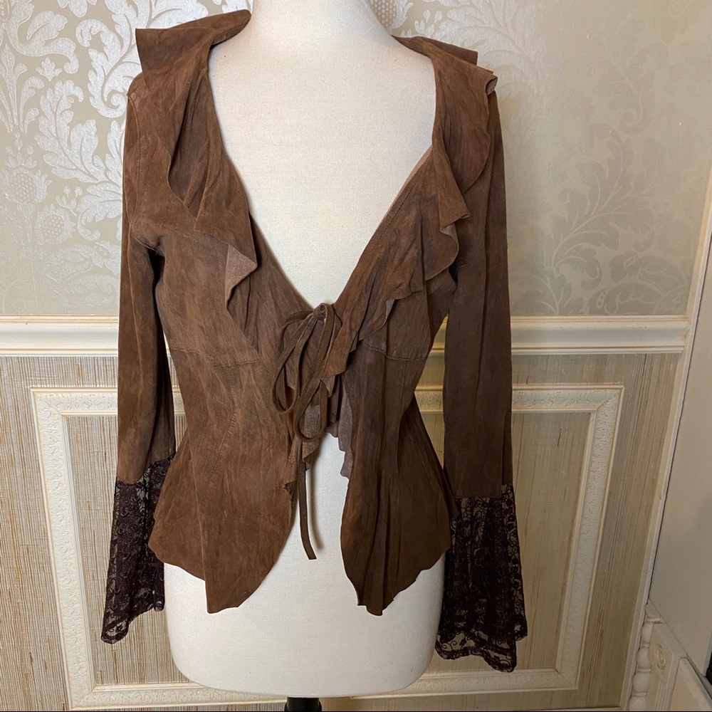 Merton & Rossi L suede jacket boho lace be…